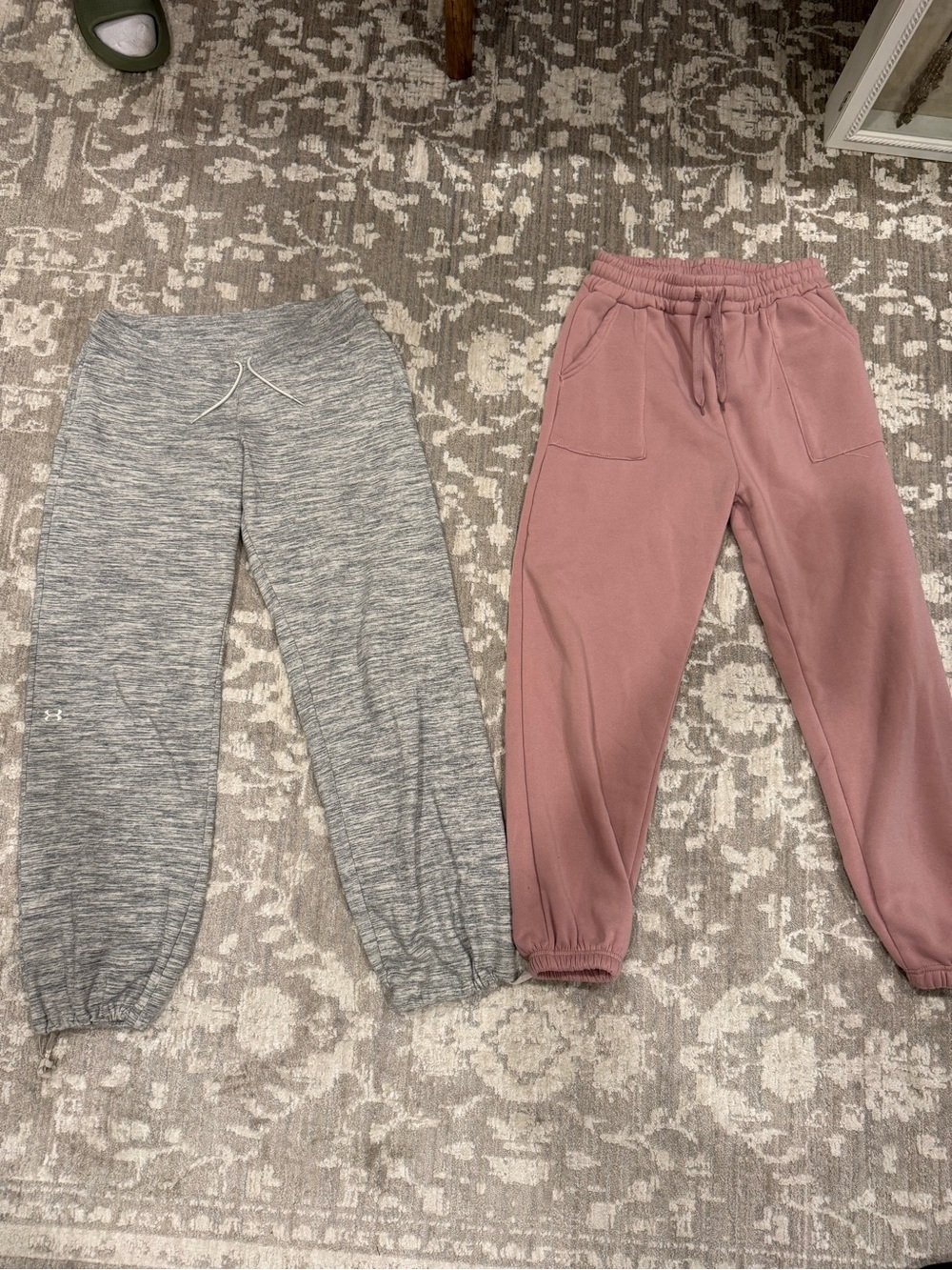 Under Armour Women's Gray & Dusty Rose Jogger Pants